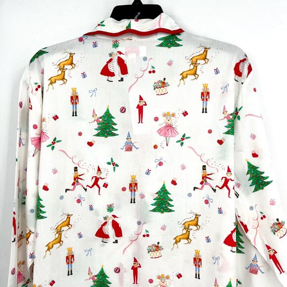 SANT AND ABEL X KATHY HILTON Christmas Magic Print Nightshirt XL White Multi NWT - Picture 5 of 9